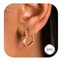 Adramata Ohrringe Silber 925 Herz Creolen Ohrringe für Damen Mädchen 14K Vergoldete Herz Ohrringe Hängend Klein Creolen Rosegold Gold Ohrringe Creolen Silber Ohrringe Damen