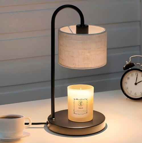 Candle Warmer Lamp, Wax Melts Candle Lamp Warmer,Dimmer, Adjustable Height, and Scented Jar Candles - Ideal for Home Decor and Gifting (black)
