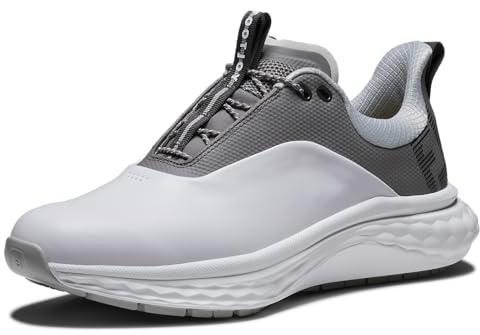 FootJoy Men's FJ Quantum, White/Grey/Silver, 7 UK Medium