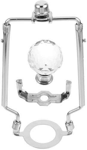 LIFKOME Lampenschirmhalterung aus Eisen, Verstellbar, 1 Satz für Stehlampe | Abnehmbar und Einfach zu Montieren, 1,04cm Sattelloch und 3,6cm Adapterloch, Silber