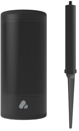 POCA audio PINE BEAT Built to Last Portable Bluetooth Speaker and Peg Stake, Proper Sound, Up to 30 Hours Playtime, Waterproof, Serviceable, Swappable Eco Battery Pack, Metal Body (Beach Bum Set)