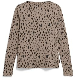 ARMEDANGELS Damen Longsleeve aus Bio-Baumwolle mit Leo-Print Leo Slim Fit