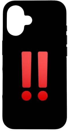 Hülle für iPhone 16 Doppeltes Ausrufezeichen Kostüm