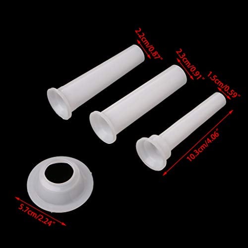 ATATMOUNT 3 pcs. Tube de Remplissage de Saucisse Universel Remplisseur en Plastique pour Hachoir à Viande