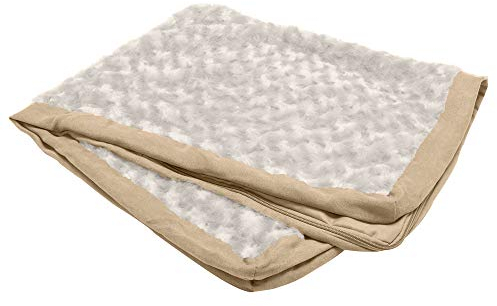 Furhaven Ersatzbezug für Hundebett, aus Kunstfell und Wildleder, besonders weich, Größe L, cremefarben