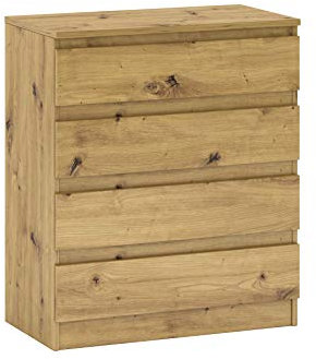 GLmeble Kommode mit Mehreren Schubladen Mehrzweckschrank für Schlafzimmermöbel, Massive Laminatplatte (73 cm breite Artisan Eiche)