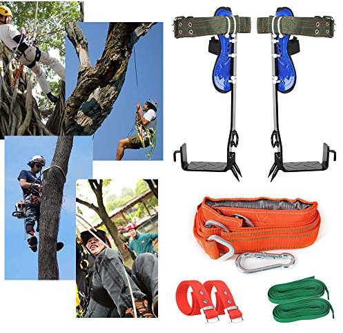 Steigeisen Baumsteigeisen Klettern Bäume Artefakt Steigeisen für Bäume Set für Üben Von Baumklettern, Überleben Im Dschungel, Obstpflücken Usw,2Claws-Set