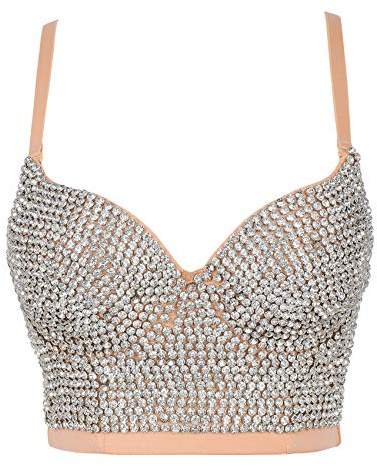 Woboren Mujer Corsé Bustier de Overbust Sujetador corsé Crop Top