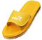 Kubota Claquettes à scratch Femme – Sandales été – Claquettes avec fermeture auto-agrippante – Chaussures pour piscine et plage – Chaussons – Jaune – 39