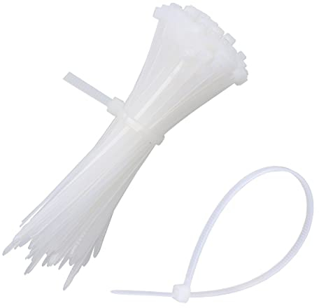 mumbi Kabelbinder weiß 100mm x 2,5 mm UV-beständig Brandschutz UL 94 V2 Profi SET 100 Stück, 100mm X 2,5mm