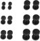 PLABBDPL 6 Paires Boucles d’Oreilles Barbell Haltère a Visser Hypoallergénique Boucle d’Oreille Ronde Clou Piercing Tragus Noir Hommes,Femmes, 4 mm/ 6 mm / 7 mm / 8 mm / 10 mm / 12 mm