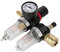 MOCNT 1/4 Filtro Aire Compresor Separador de Aceite Agua Reductor de Presión Regulador de Aire Compresor Comprimido Lubricador Procesador de Gas Latón Conector