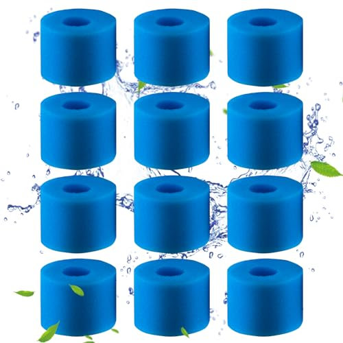 Filtro per piscina in schiuma, spugna filtrante per Intex tipo S1, per filtri idromassaggio, filtro in spugna riutilizzabile e lavabile, filtro in spugna tipo S1 (12 pezzi)