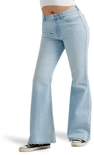 Wrangler Women's High Waisted Fierce Flare Jean, Sungazer, 8-30