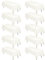 10er-Pack rechteckige Tischdecken, 153 x 260 cm Elfenbein Tischdecke, Polyester-Tischdecke für 1,8 m große rechteckige Tische, Flecken- und knitterfrei, waschbare Stoff-Tischdecken für Hochzeit