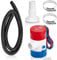 Non-automatic 0.98 Inch Bilge Pump kit for Boats,12V 1100GPH Bilge Pumps with 6 ft/1.8 meters Bilge Pump Hose,2pcs Stainless Steel Clamps and Thru Hull Fitting, Boat Bilge Pump for Speedboats,Yachts