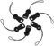 6 Pcs Camera Strap Quick Release Black QD Loops Connector Adapter Camera Quick Release Lanyard Clip Compatible for All Compact Digital Cameras Binoculars Drone Remote Control and USB Stick