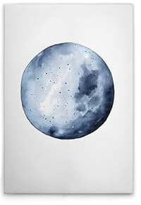 A.S. Création Leinwandbild Blauer Mond - Wandbild in Weiss, Blau - 50 x 75 cm - DD133303