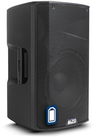 ALTO TX412B 600 Watt 12-Zoll Akkubetriebener PA Anlage mit Bluetooth, 2-Kanal Mixer, für True Wireless Auftritte im Freien für Mobile DJs und Musiker