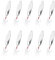 PATIKIL Fishing Spoons, 10 Pcs 3/5 oz Fishing Lures Casting Spoon Treble Hooks Jigs Hard Metal Spinner Baits for Freshwater Saltwater Salmon, Silver Tone