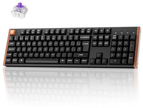 Keychron K10 HE Clavier Personnalisé sans Fil, 100% ES-ISO Layout, Interrupteur Magnétique Gateron À Double Rail Nebula, Clavier Espagnol QMK Programmable pour Mac/Windows, Édition spéciale - Noir