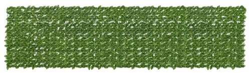 vidaXL Balkonsichtschutz mit Blättern Grün und Gelb 400 x 100 cm, Künstliches Efeu für Sichtschutz, moderne Balkon-Deko, pflegeleicht, wetterfest, Gartenteilung, Outdoorschutz
