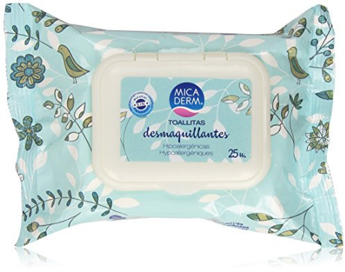 Marca Blanca - Micaderm Toallitas Desmaquillantes Hipoalergénicas, 25 toallitas