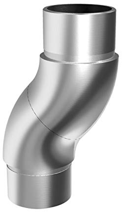 Sellon24® Edelstahl Bogen verstellbar Rohrbogen flexibel verdrehbar Steckfitting Verbinder Ø42,4x2mm Rohrverbinder verstellbar Edelstahlrohr Rundbogen Bogen Rundrohr Drehverbinder 0791.242