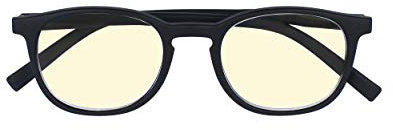 SILAC - Screen Black - Lunettes de lecture Unisex - Protection Lumière Bleue - Ordinateur, Tablette, Smartphone - Pour Femme et Homme - Lunettes Loupe Grossissantes Unisex - Correction 2,25 - Noir