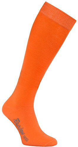 Rainbow Socks - Damen Herren Bunte Baumwolle Kniestrümpfe - 1 Par - Orange - Größen 36-38