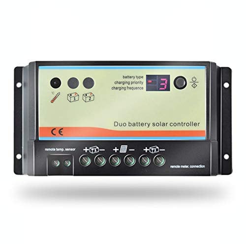 Regolatore solare PEVER doppia batteria regolatore di carica solare 20A 12V 24V