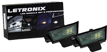 LETRONIX SMD LED Umfeldbeleuchtung Ausstiegsbeleuchtung Module kompatibel mit Touran 2 II Typ 5T ab 2015 / Golf 7 VII Typ AU 2012-2021 / Golf 7 VII Variant 2013-2021 / Golf Sportsvan ab 2014