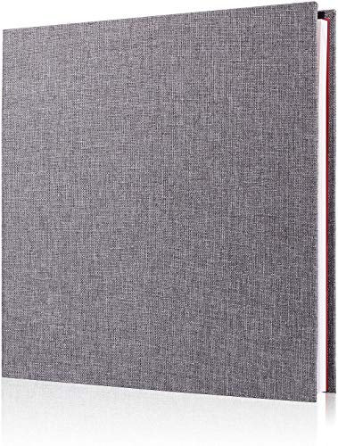 Minlna Photo Album Scrapbook Linen Art with Protective Film Save Images Permanently, Memory Book,It Has 40 Pages,11×11 for 120 Photos