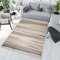 TAPISO Sari Teppich Wohnzimmer Kurzflor Modern Beige Streifen Design Meliert Schlafzimmer ÖKOTEX 300 x 400 cm
