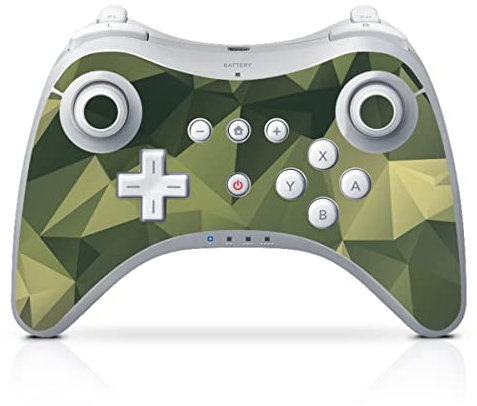 DeinDesign Skin kompatibel mit Nintendo Wii U Pro Controller Folie Sticker Camouflage Tarnmuster Black & Bold