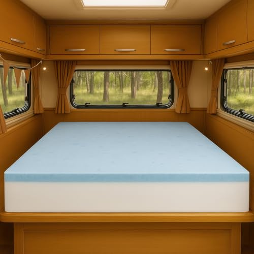 Foamma Etagenmatratze, 7,6 x 76,2 x 182,9 cm, für LKW, Camper, Wohnmobil, Reise, Visco-Gel-Memory-Schaum, hergestellt in den USA, bequem, Reiseanhänger, CertiPUR-US-zertifiziert, Bezug nicht im