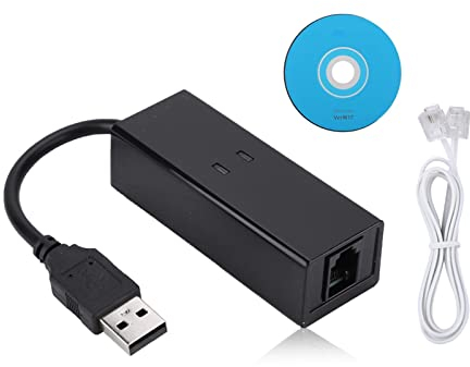 Modem dati, modem dati fax vocale esterno USB 2.0, adatto per velocità di download 56K Supporta ID chiamante per XP modem analog Collegamento rapido