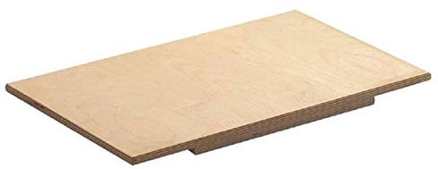Spianatoia per impastare in Legno di Betulla stendi Pasta con Gradino Antiscivolo (Senza Bordo, 75x50)