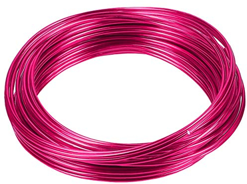 mumbi 30769 rosa 10m Basteldraht 2mm, 10 Meter