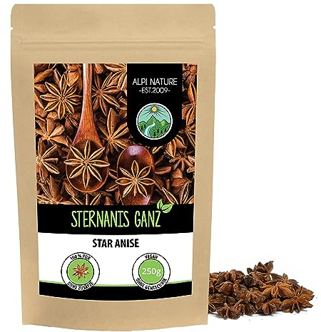 Alpi Nature Sternanis ganz 250g, Sternanis Kapseln ganz zum Kochen und Glühwein