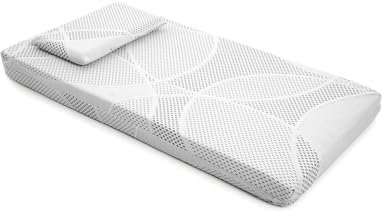 DOLCI SOGNI Materasso Lettino 64x124 cm Spessore 16 cm, OEKO-TEX® e CertiPUR™ Materasso Culla Bambino per Lettino Neonati, Fodera Sfoderabile, Materasso Lettino Neonato con Cuscino 30x50x4 cm