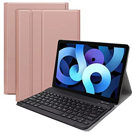 Lobwerk 2in1 Bluetooth Tastatur und Cover für Apple Air 4 4th Generation A2072/A2316/A2324/A2325 Case Schutz Hülle