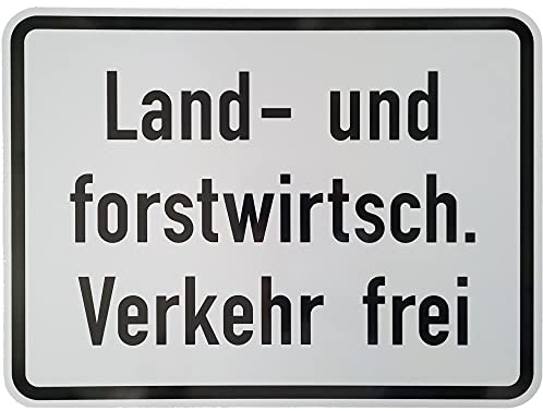 ORIGINAL Verkehrszeichen Nr. 1026-38 * Land - und forstwirtschaftlicher Verkehr frei * 450x600 mm Verkehrsschild Schild Zusatzschild Straßenschilder Verkehrsschild Straßenschild Zusatzzeichen