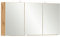 Lomadox Badezimmer 3D-Spiegelschrank 120 cm breit in Wotan Eiche Nb. mit LED Beleuchtung, B/H/T: ca. 120/64/20 cm