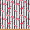 Flamingo Stoff Meterware, Flamingo Vögel Dekostoff, Hawaiianischer, tropischer, wilder Natur Polsterstoff, schwarzer Streifen Stoff für drinnen und draußen, 92 x 150 (HxB), Rosa Schwarz