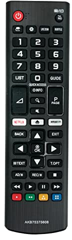 VINABTY AKB75375608 AKB75095308 Fernbedienung Ersetzt passend für LG 4K UHD TV 65UK6100 60UK6200PLA 55UK6750 43UK6200PLA 86UK6500 75UK6500 49UK6300PLB 50UK6500 32LK6100 43UK6470PLC 50UK6300MLB