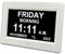 Inker 2024 Digital Calendar Day, 7.2'' Large HD Screen, am pm, 8 Alarm Dementia Clock, Extra Impaired Vision People, and Aged Seniors, Bed, Desk, Wall (Adapter Not Included), White