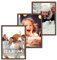 VictoR Bilderrahmen Braun 21x30 cm (A4) - 3er Set - David - Leiste 14x17mm - Fotorahmen Vintage A4 - Shabby Chic Deko - Bilderrahmen 21x30 Braun