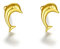24K 999 Gold Ohrringe (Delfin)