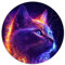 1000-teiliges Puzzle für Erwachsene Buntes Neon-Katze-Rundpuzzle für Erwachsene für Erwachsene und Kinder Papppuzzles Tolles Geschenk für Erwachsene (Größe 67,5 x 67,5 cm)